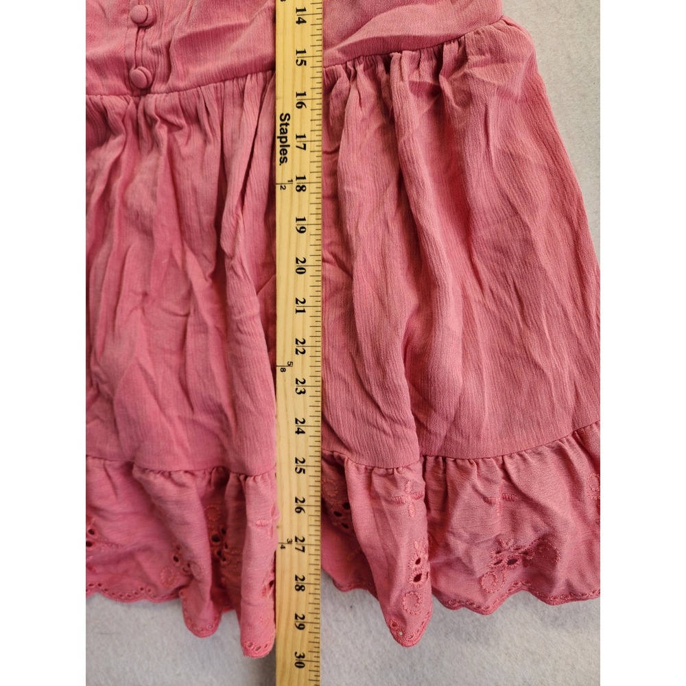 Torrid Pink Eyelet Ruffle Babydoll Peplum Tank Top Size 2 - Picture 4 of 8